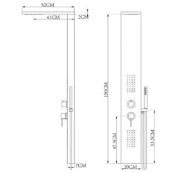 Newarc Idea Altın Gagalı Duş Paneli - 440498G Hemen Al