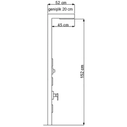 Newarc Idea Gri Duş Paneli - 440493 Hemen Al