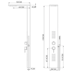 Newarc Idea Parlak Bakır Gagalı Duş Paneli - 440496G Hemen Al