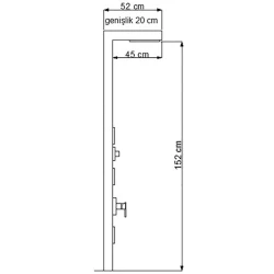 Newarc Idea Siyah Duş Paneli - 440492 Hemen Al
