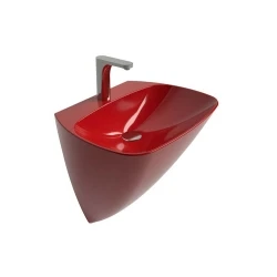 Newarc Mono Parlak Kırmızı 49,5X46X62 cm Monoblok Lavabo Hemen Al