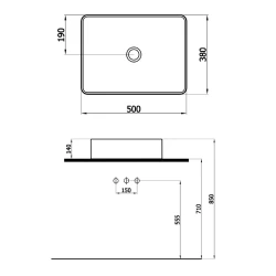 Newarc Silver 50x38x14 Slim Beyaz Lavabo Hemen Al