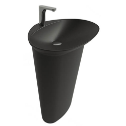 Newarc Stella Mat Siyah Monoblok Lavabo - STE.L.085MB
