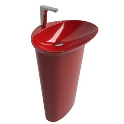 Newarc Stella Parlak Kırmızı Monoblok Lavabo - STE.L.085R