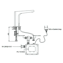 Newarc Teknofotoselli Aqua Fotoselli Lavabo Bataryası - 517523 Hemen Al