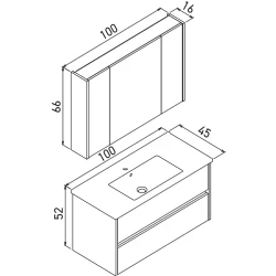 Orka Arno 100 Cm Parlak Gri Banyo Dolabı Takımı - 5008760 Hemen Al