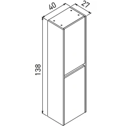 Orka Arno 40 Cm Parlak Gri Boy Dolabı - 3010323 Hemen Al
