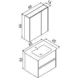 Orka Arno 65 Cm Parlak Gri Banyo Dolabı Takımı - 5008772 Hemen Al