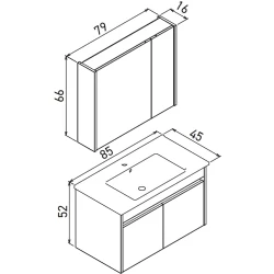 Orka Arno 85 Cm Parlak Gri Banyo Dolabı Takımı - 5008787 Hemen Al