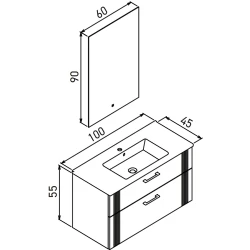 Orka Bari 100 Cm Mat Antrasit Banyo Dolabı Takımı - 5006583 Hemen Al