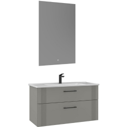 Orka Bari 100 Cm Mat Kaşmir Banyo Dolabı Takımı - 5006582