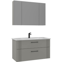 Orka Bari 100 Cm Mat Kaşmir Banyo Dolabı Takımı - 5006594