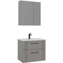 Orka Bari 65 Cm Mat Kaşmir Banyo Dolabı Takımı - 5006586