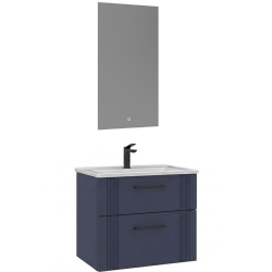 Orka Bari 65 Cm Mat Lacivert Banyo Dolabı Takımı - 5007151