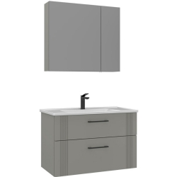 Orka Bari 85 Cm Mat Kaşmir Banyo Dolabı Takımı - 5006590