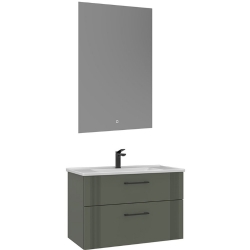 Orka Bari 85 Cm Mat Yeşil Banyo Dolabı Takımı - 5006577