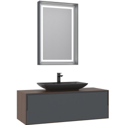 Orka Craft 120 Cm Ceviz-Antrasit Banyo Dolabı Takımı - 5000147