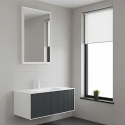 Orka Cube 100 Cm Mat Antrasit Banyo Dolabı Takımı Hemen Al