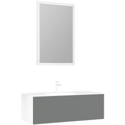 Orka Cube 120 Cm Mat Gri Banyo Dolabı Takımı