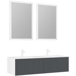 Orka Cube 160 Cm Mat Antrasit Banyo Dolabı Takımı