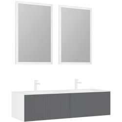 Orka Cube 160 Cm Mat Gri Banyo Dolabı Takımı