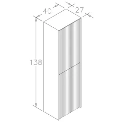 Orka Cube 40 Cm Mat Lacivert Boy Dolabı Hemen Al