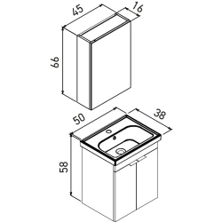 Orka Desna 50 Cm Mat Bej Banyo Dolabı Takımı - 5009176 Hemen Al