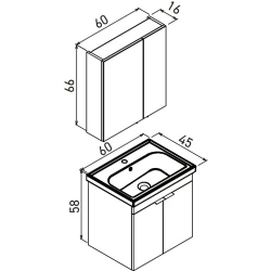 Orka Desna 60 Cm Budva Banyo Dolabı Takımı - 5007913 Hemen Al
