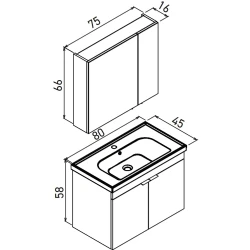 Orka Desna 80 Cm Budva Banyo Dolabı Takımı - 5007915 Hemen Al