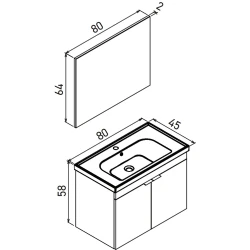 Orka Desna 80 Cm Budva Banyo Dolabı Takımı - 5008549 Hemen Al