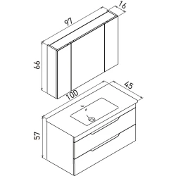 Orka Lena 100 Cm Mat Beyaz Banyo Dolabı Takımı - 5008795 Hemen Al