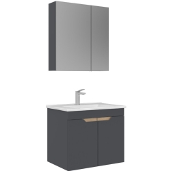 Orka Lena 65 Cm Mat Antrasit Banyo Dolabı Takımı - 5008020
