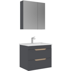 Orka Lena 65 Cm Mat Antrasit Banyo Dolabı Takımı - 5008032