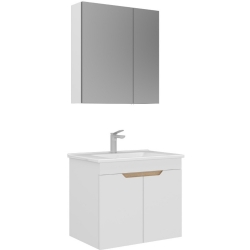 Orka Lena 65 Cm Mat Beyaz Banyo Dolabı Takımı - 5008804