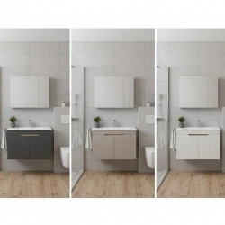 Orka Lena 85 Cm Mat Beyaz Banyo Dolabı Takımı - 5008811 Hemen Al
