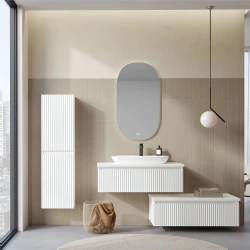 Orka Lentia 100 Cm Mat Beyaz Banyo Dolabı Takımı Hemen Al