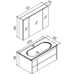 Orka Likya 100 Cm Mat Beyaz Banyo Dolabı Takımı Hemen Al