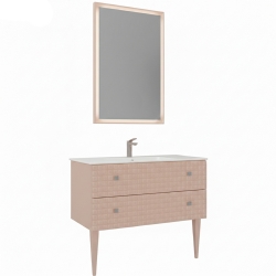 Orka Lipari 100 Cm Mat Pudra Banyo Dolabı Takımı (Krom Kulp) - 5008584