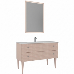 Orka Lipari 120 Cm Mat Pudra Banyo Dolabı Takımı (Krom Kulp) - 5008592