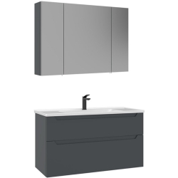 Orka Messina 100 Cm Mat Antrasit Banyo Dolabı Takımı - 5007143