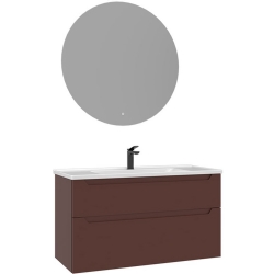 Orka Messina 100 Cm Mat Kırmızı Banyo Dolabı Takımı - 5006662