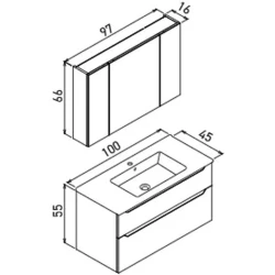 Orka Messina 100 Cm Meşe Banyo Dolabı Takımı - 5007148 Hemen Al