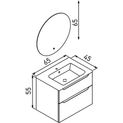 Orka Messina 65 Cm Mat Kaşmir Banyo Dolabı Takımı - 5007130 Hemen Al