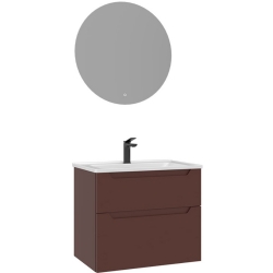 Orka Messina 65 Cm Mat Kırmızı Banyo Dolabı Takımı - 5006654