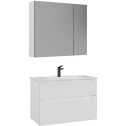 Orka Messina 85 Cm Mat Beyaz Banyo Dolabı Takımı - 5007139