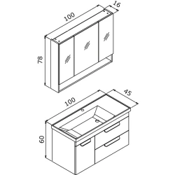 Orka Nova 100 Cm Morgana Kiraz Banyo Dolabı Takımı Hemen Al