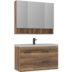 Orka Nova 100 Cm Tesbih Ceviz Banyo Dolabı Takımı