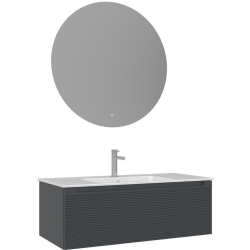 Orka Olbia 100 Cm Mat Antrasit Banyo Dolabı Takımı