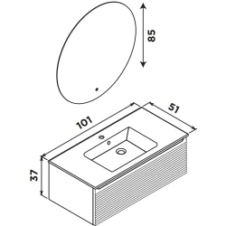 Orka Olbia 100 Cm Mat Kaşmir Banyo Dolabı Takımı Hemen Al