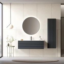 Orka Olbia 120 Cm Mat Antrasit Banyo Dolabı Takımı Hemen Al